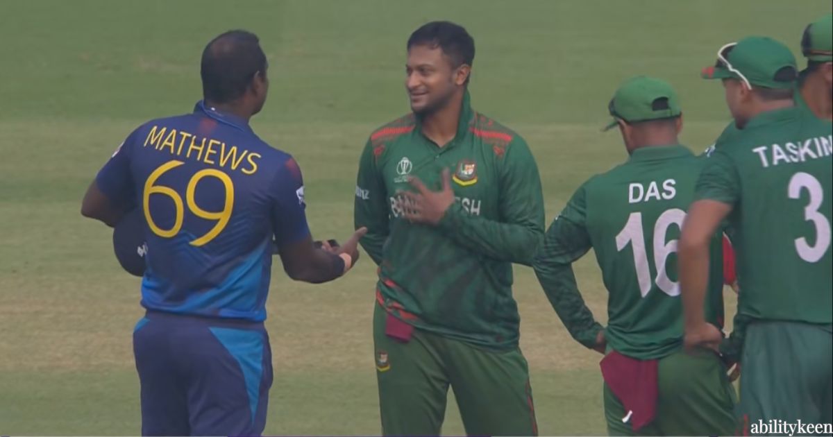 cricket world cup 2023 srilanka vs bangladesh mathews incident