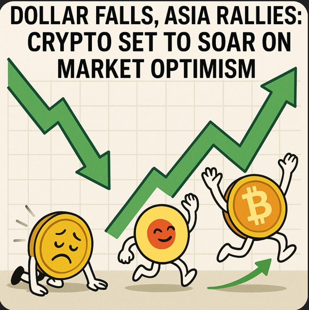 Dollar Falls Dips, Asia Rallies: Crypto Set to Soar on Market Optimism"