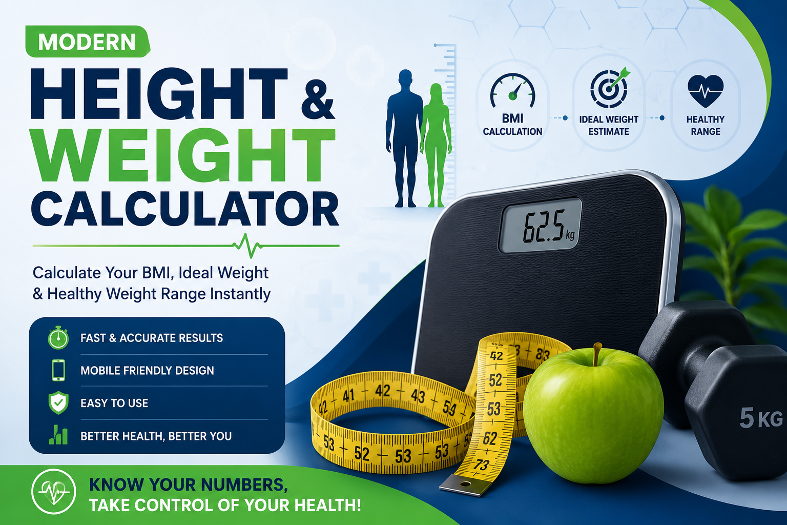 Modern Height & Weight Calculator