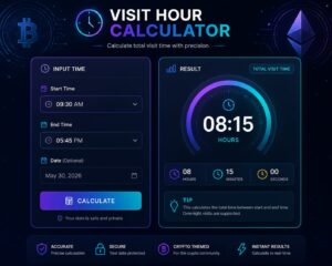 Visit Hour Calculator – Visiting Hour Calculator - Calculate Total Visit Time Instantly