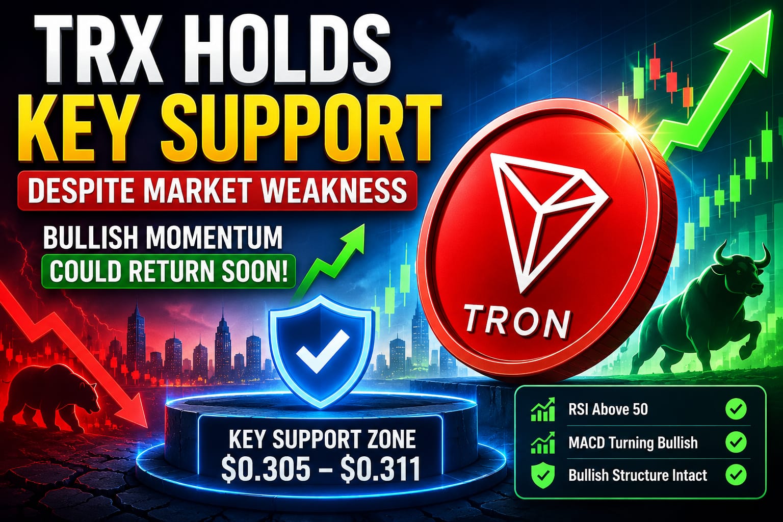 TRON Price Analysis: TRX Price Holds Firm as RSI and MACD Signal Possible Recovery