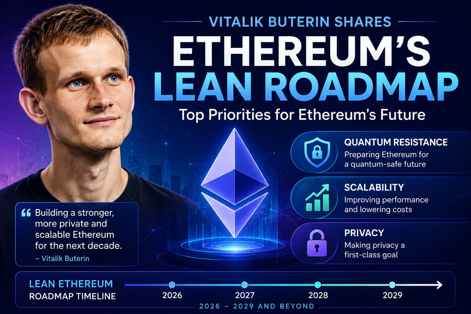 Vitalik Buterin Shares Ethereum’s Future Plan With Privacy and Quantum Safety at the Core